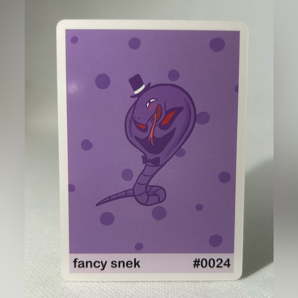 POOKIEMOOT FANCY SNEK ( ARBOK ) #0024 - FAN ART POKEMON CARDS